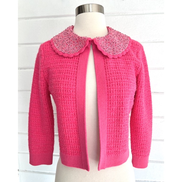ALICE + OLIVIA Akira Embellished Cardigan in Pink - M - Picture 2 of 12